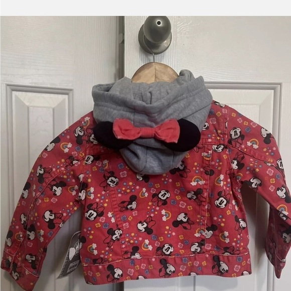 Disney Red Jean Jacket with Mickey Mouse Design - Picture 3 of 3